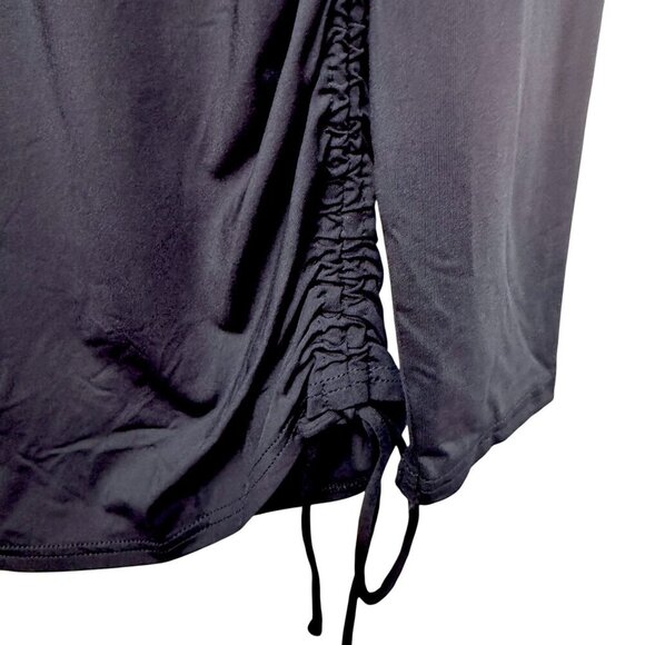 Lands End Swim Cover Up Size Large Black White Beach Tunic Top Embroidered - Picture 8 of 9